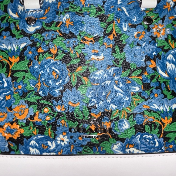 Coach Sierra Mini Rose Meadow Blue Floral Satchel - Picture 6 of 12